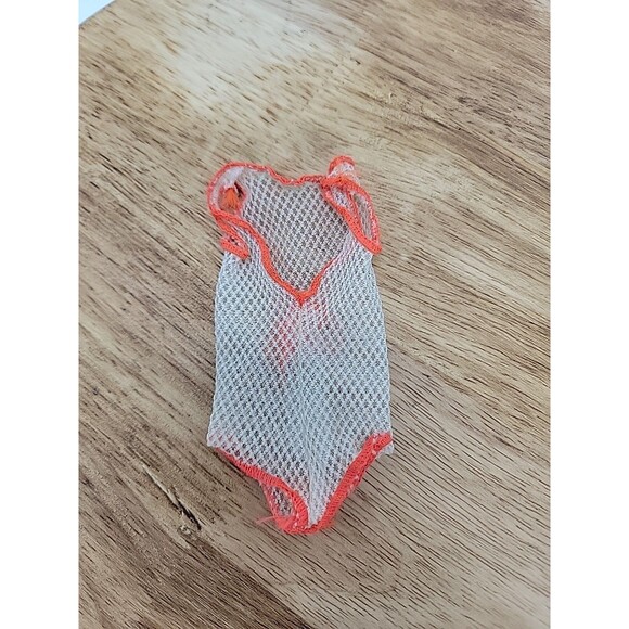 Vintage Barbie White Mesh Swimsuit Coverup ONLY Mattel 1967 Japan - Picture 2 of 2